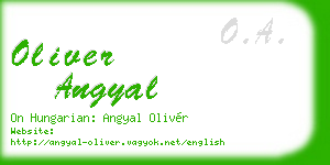 oliver angyal business card
